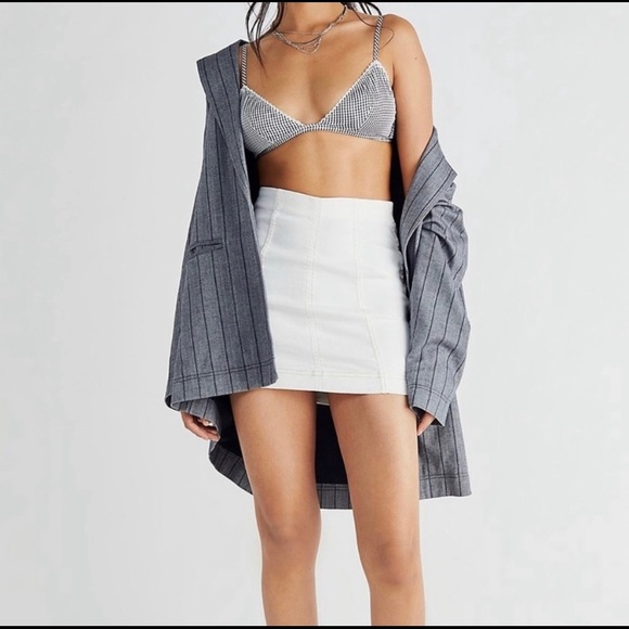 Free People White Mini Skirt - Picture 2 of 6